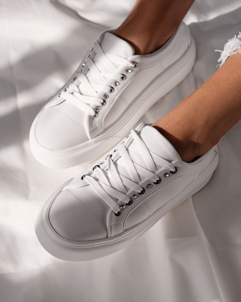 کفش ونس نگینی دخترانه دیور سفید